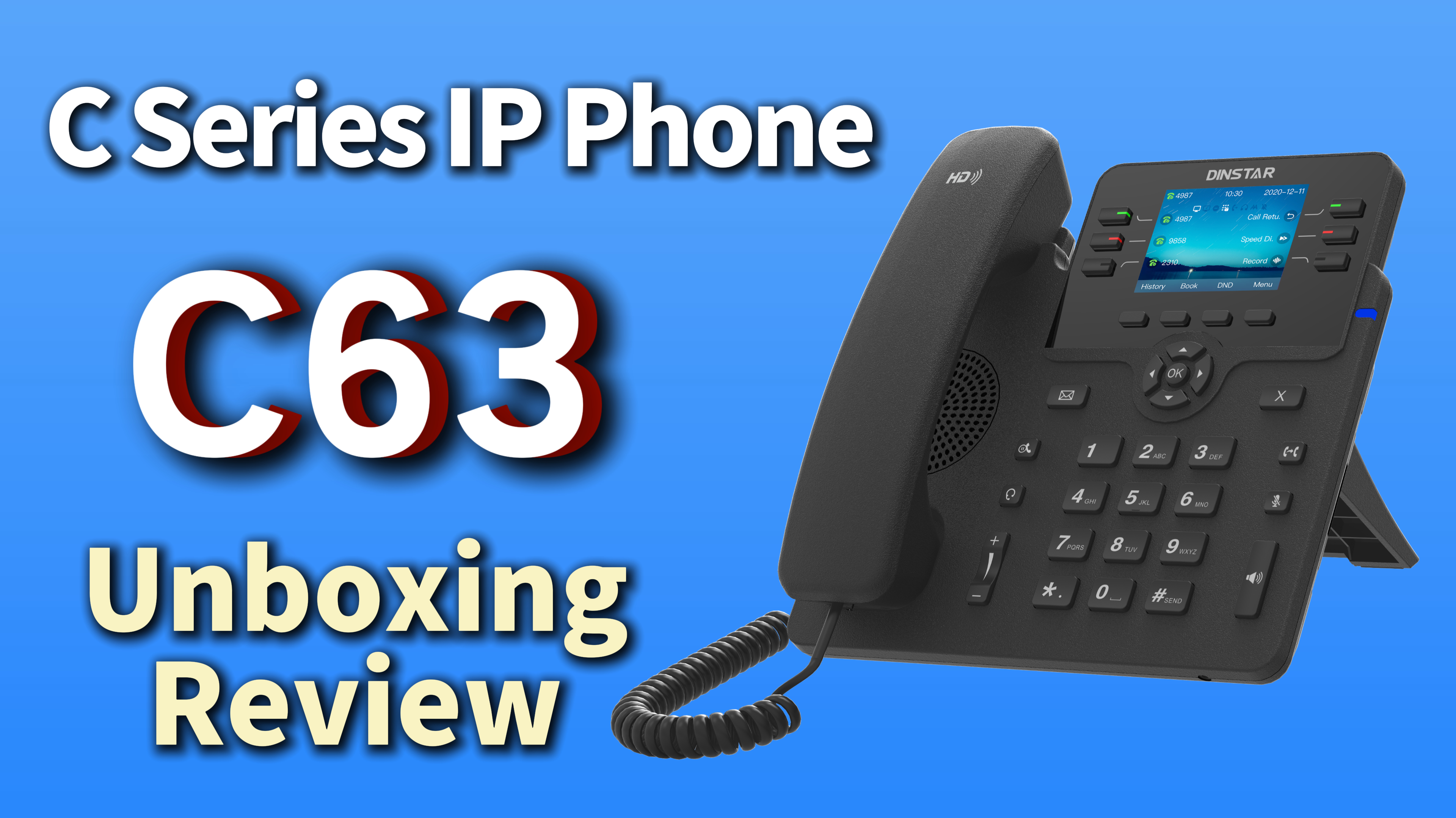  Dinstar C Series &mdash; C63 IP Phones Unboxing Review