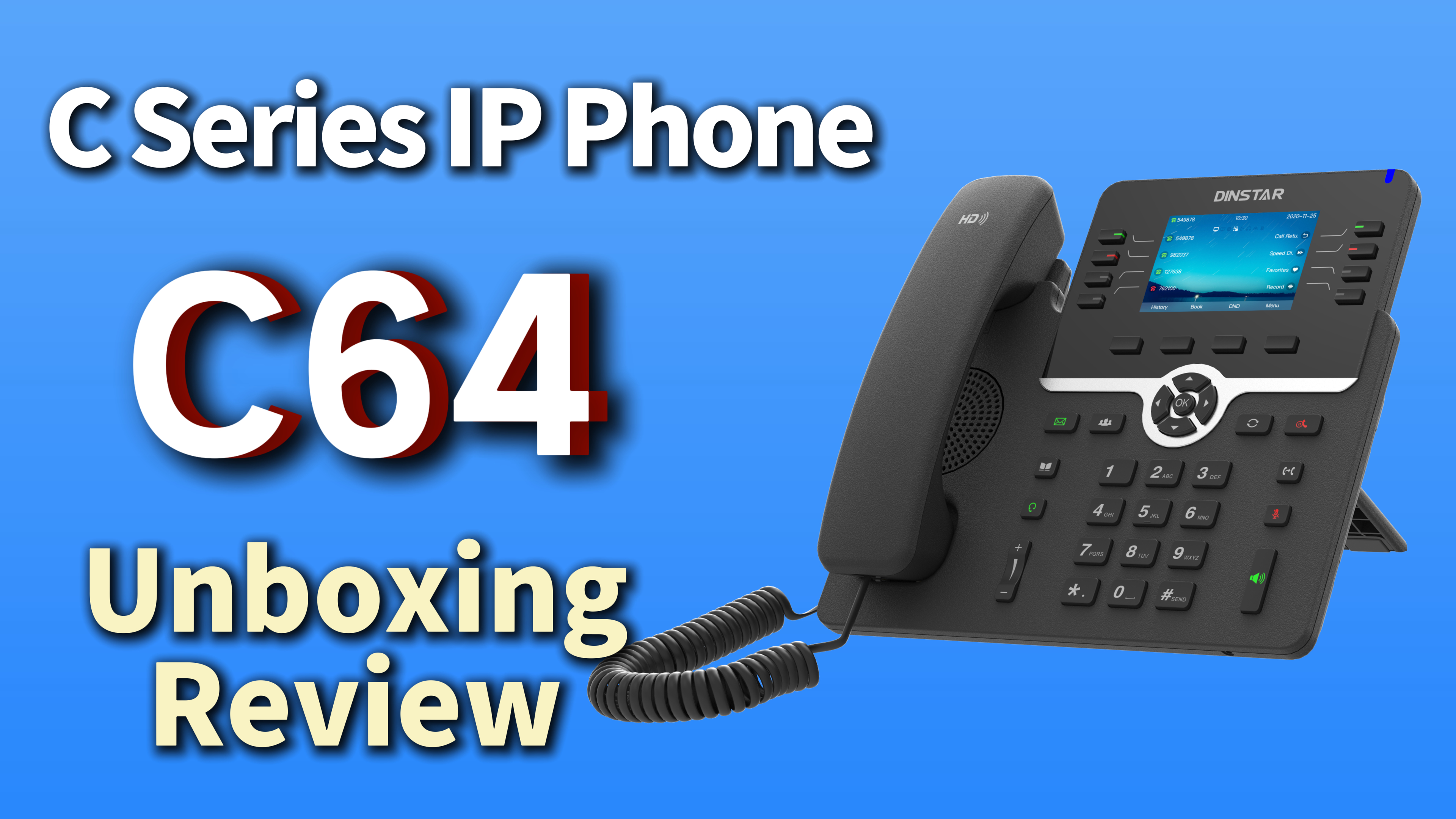  Dinstar C Series &mdash; C64 IP Phones Unboxing Video