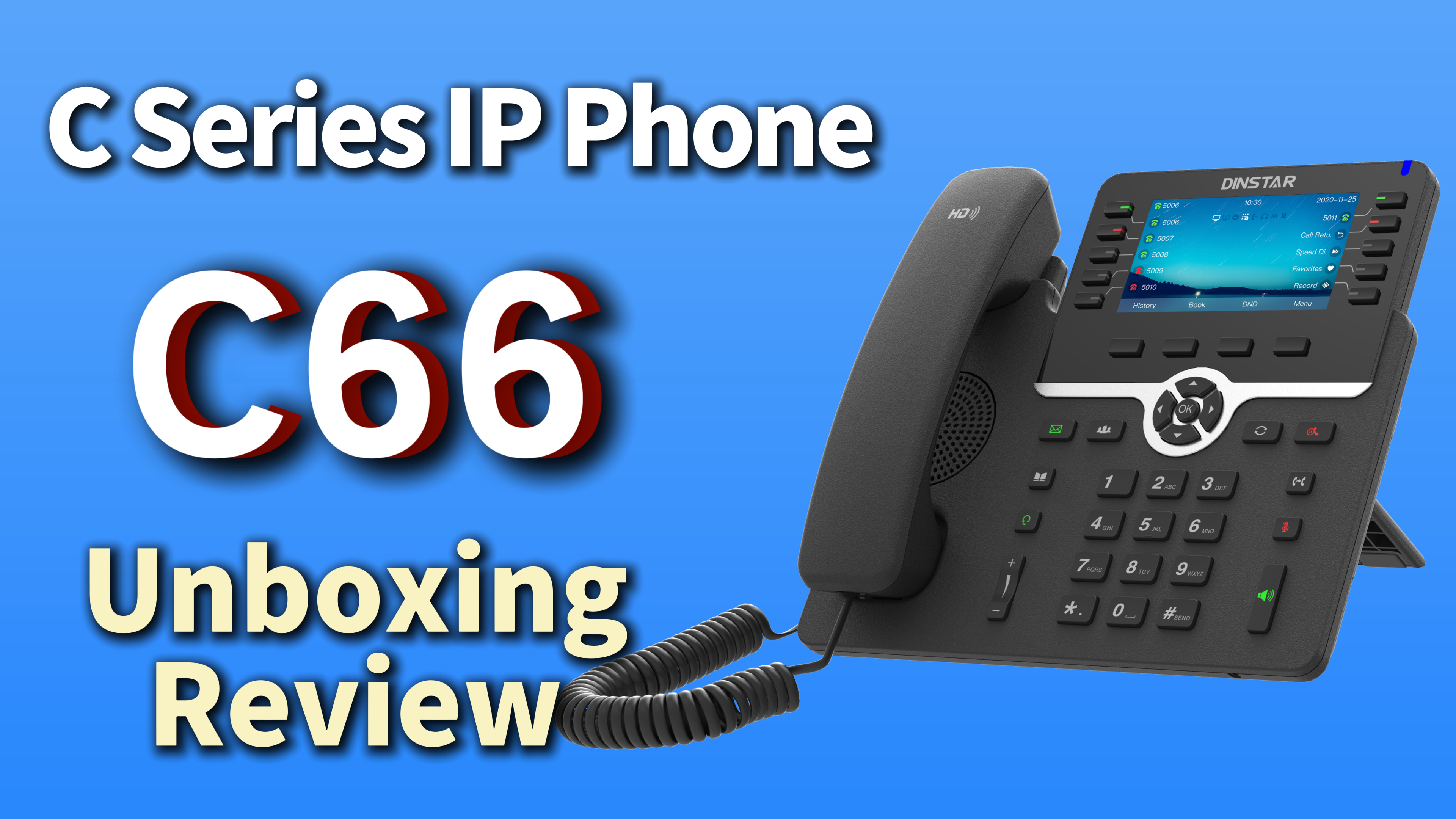  Dinstar C Series &mdash; C66 IP Phones Unboxing Video