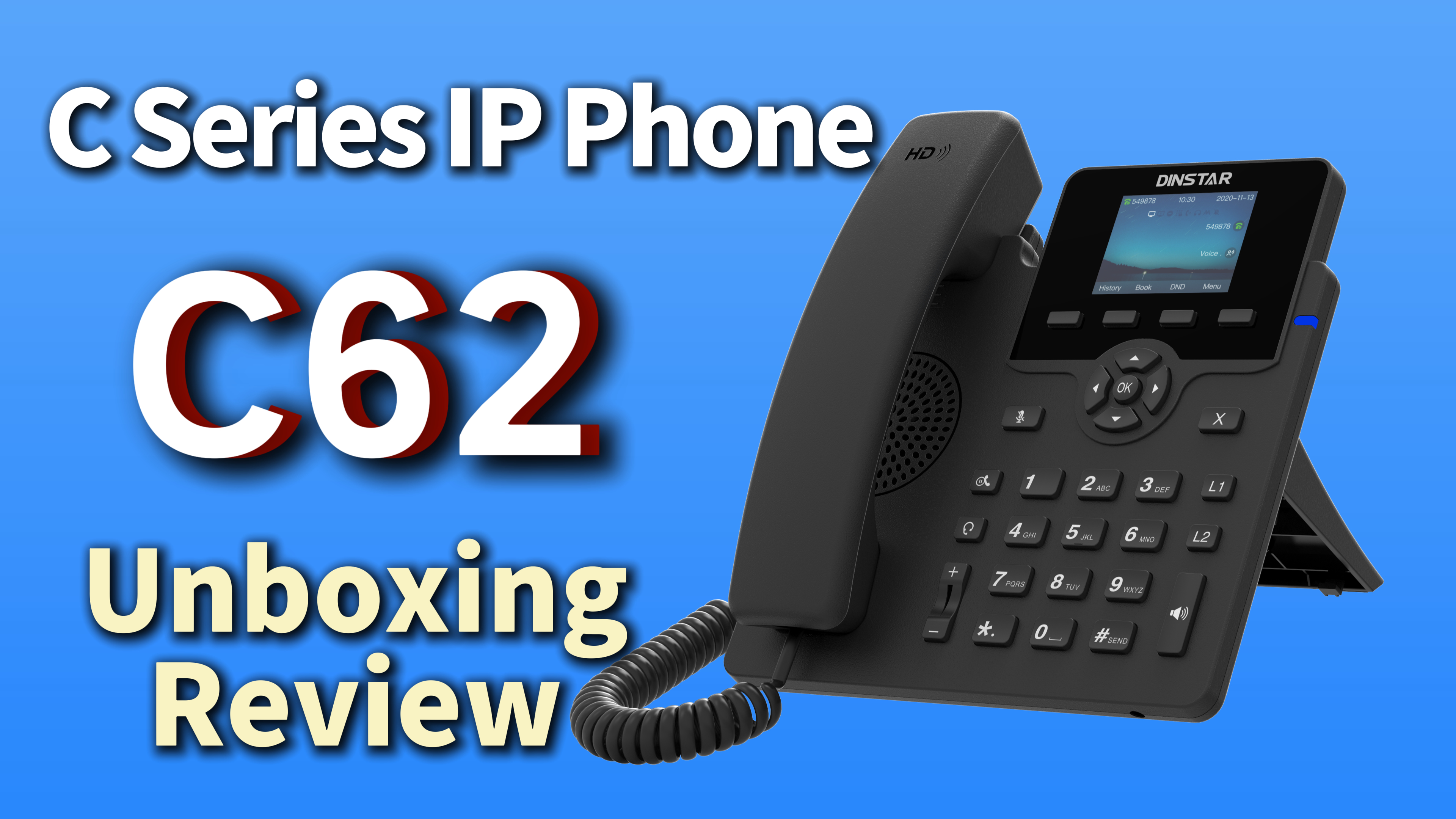  Dinstar C Series &mdash; C62 IP Phones Unboxing Video